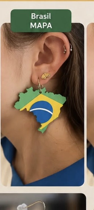 Aretes Mapa de Brasil
